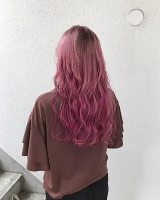 ロング カラー インナーカラー/天神 ブリーチ/吉田のヘアスタイル