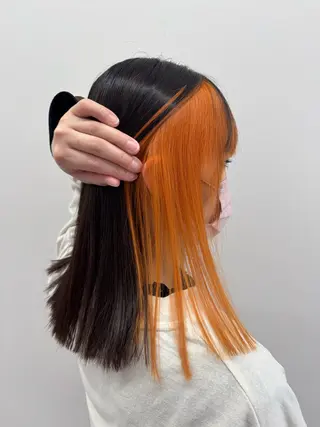 カラー ブリーチ・縮毛矯正 三島佳音のヘアスタイル