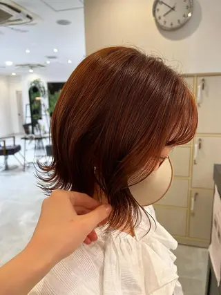 ミディアム カラー 淺井 捺央のヘアスタイル