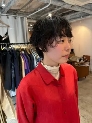 ショート カラー パーマ Hayashi Shioriのヘアスタイル
