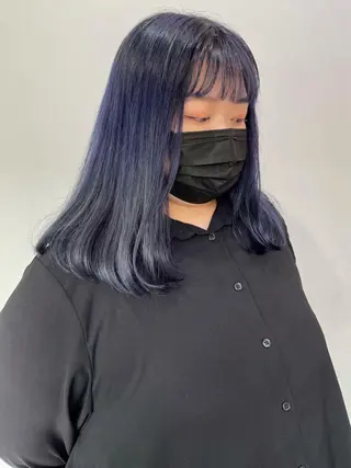 ミディアム カラー silo所属・silo MOKA 顔周りカット🦦のヘアスタイル