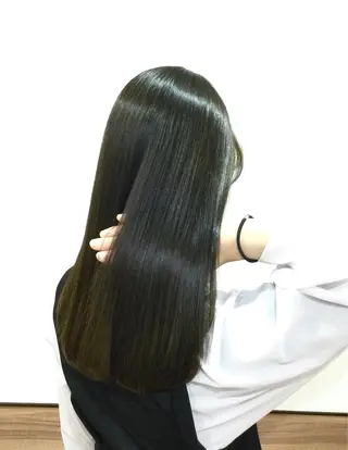 ロング カラー パーマ Annon プライベートサロンのヘアスタイル