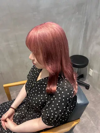 セミロング カラー 韓国×髪質改善カラー 💎hinaのヘアスタイル