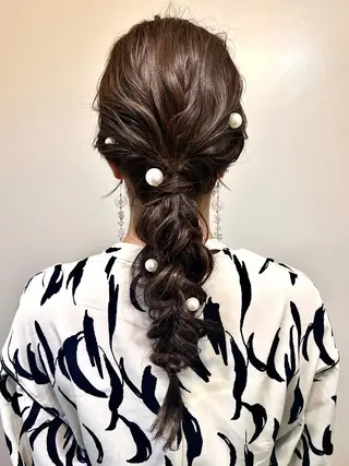 ヘアアレンジ 🤍ヘアセット.ヘア アレンジ湯山詩織🤍のヘアスタイル