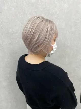 ショート カラー パーマ ヘアアレンジ メンズ キッズ ネイル マツエク・マツパ アイブロウ Eirデザイナーズ サロン茶屋町tomoのヘアスタイル