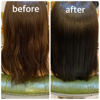 セミロング カラー エイト ウメダのヘアスタイル