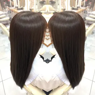 セミロング 縮毛/レイヤー 韓国/橋口のヘアスタイル