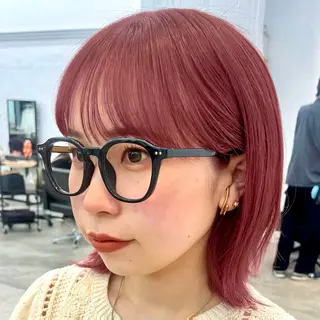 ショート カラー ヘアアレンジ ボブ/レイヤー/ 艶髪/HANA💗のヘアスタイル