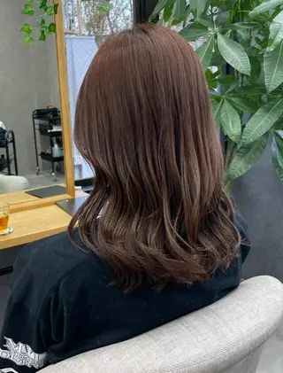 セミロング カラー FRAME spa&hair room博多店【フレーム】所属・髪質改善｜顔周り｜博 多｜川上智也のヘアスタイル