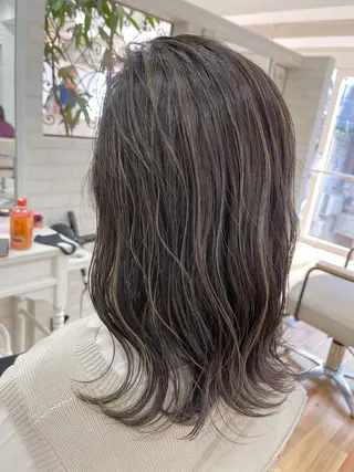 セミロング カラー Reb_keiji 👑小倉圭司のヘアスタイル
