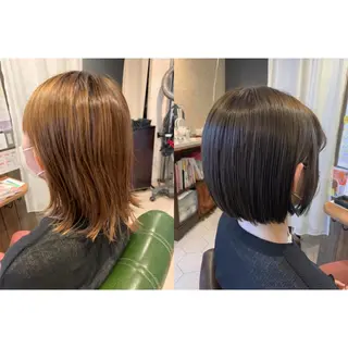 ショート カラー ✨縮毛矯正✨髪質改善 ナカシマ ユミのヘアスタイル