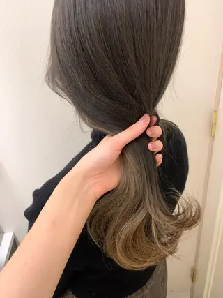 ロング カラー unico.所属・韓国ヘア/暖色カラー 新美多英のヘアスタイル