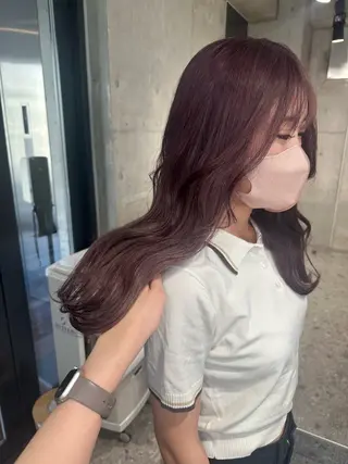 ミディアム ︎🤎W color MIYU‎🤎のヘアスタイル