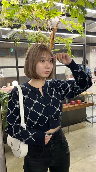 ミディアム パーマ/オリーブ/ 酸性ストレート/ゆなのヘアスタイル