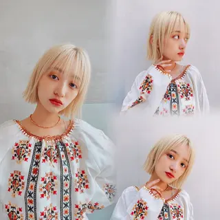 ショート カラー ⚜️ブリーチ× 透明感✨Hayatoのヘアスタイル