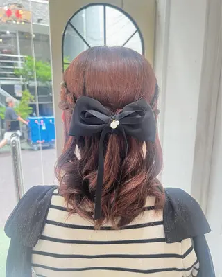 ミディアム ヘアアレンジ uros.所属・🩵aiko / モデル募集中️🩵のヘアスタイル