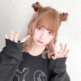 セミロング ヘアアレンジ 💖透明感カラー💖 坂本万由子のヘアスタイル