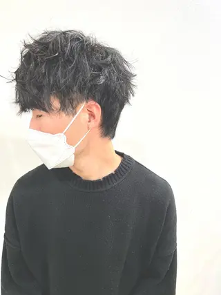 ショート メンズ 心斎橋バレイヤージュ 小林勝貴のヘアスタイル