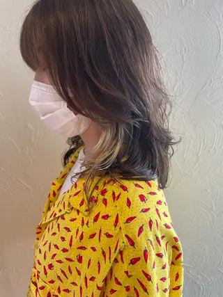 セミロング カラー ageless所属・ageless/ nana/髪質改善のヘアスタイル