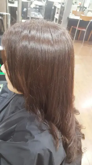 ロング パーマ カラー 平田 久恵のヘアスタイル