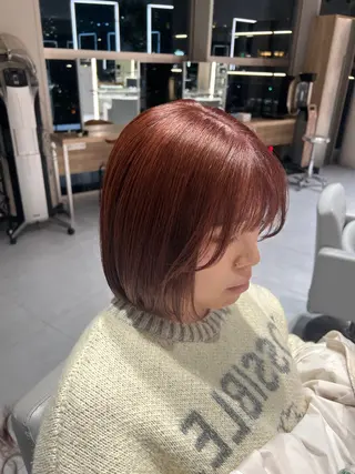 ミディアム カラー kako ショート ボブのヘアスタイル