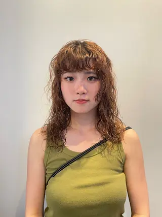 セミロング パーマ Toiro 横浜所属・🎀レイヤー/パーマ カラー/ai🎀のヘアスタイル
