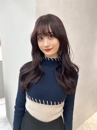 セミロング カラー 池袋/似合わせ/縮毛 髪質改善【ugen】のヘアスタイル