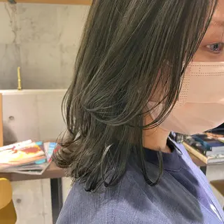 セミロング カラー SANDRO所属・SANDRO eno☺︎のヘアスタイル
