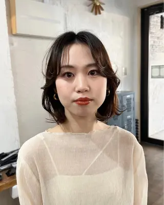 ショート パーマ フリーランス所属・韓国ヘア レイヤー くびれヘアMATSUのヘアスタイル