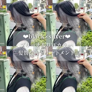 セミロング カラー ワインレッド 🍒KAHOのヘアスタイル