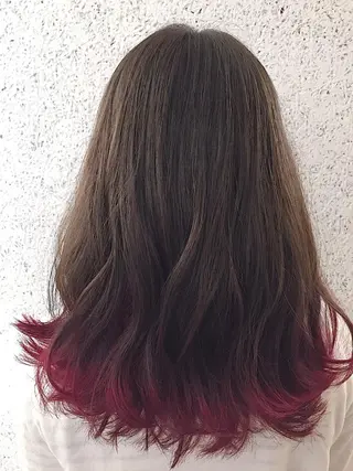 セミロング カラー パーマ ヘアアレンジ ✨ハイクオリティ✨ 山本香也のヘアスタイル