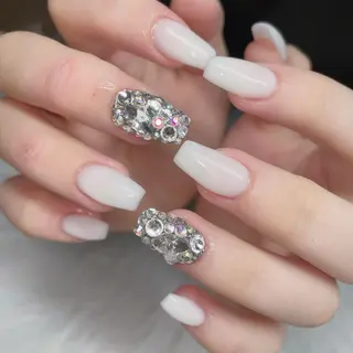 ミディアム カラー ヘアアレンジ メンズ キッズ ネイル マツエク・マツパ アイブロウ ⛓Miyu ⛓のネイルデザイン