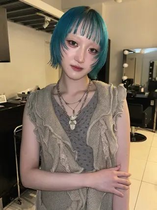 ショート カラー ヘアアレンジ ハイトーン特化🫧 🎀/トレンドヘアのヘアスタイル