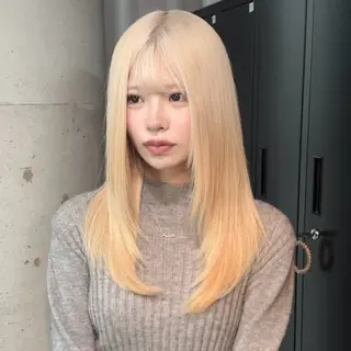 ミディアム ✨ブリーチ支持No1 複雑履歴修正/舘岡のヘアスタイル