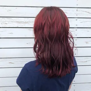 セミロング カラー CREAPY所属・CREAPY　日向野 利菜のヘアスタイル