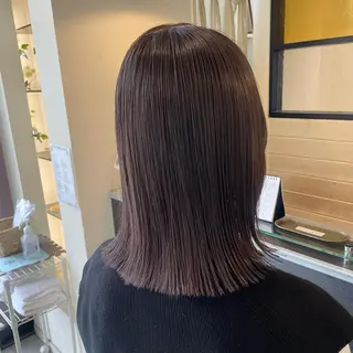 ミディアム カラー スナコザワ レナのヘアスタイル