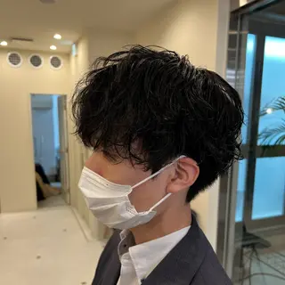 パーマ メンズ 🐋湊 ゆうき /ショートカット🫧のヘアスタイル