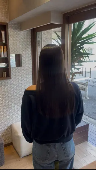 ロング 👑毛流れ、艶髪◉ 縮毛矯正錦糸町ヒガシのヘアスタイル