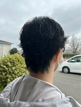 セミロング メンズカット¥0婦中 カットモデル大上聖矢のヘアスタイル