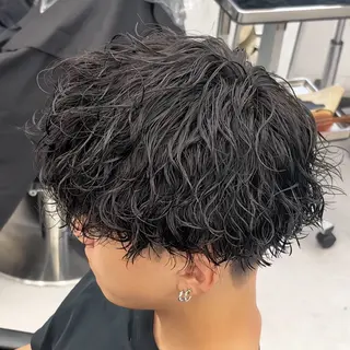 パーマ メンズ 👑ホワイトメッシュ /パーマ/渋谷👑のヘアスタイル