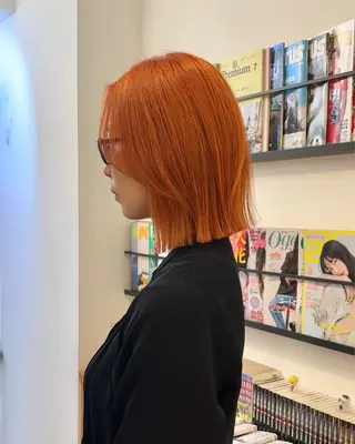 ミディアム カラー リンダ所属・ベージュ/ボブ /縮毛矯正/スズキのヘアスタイル