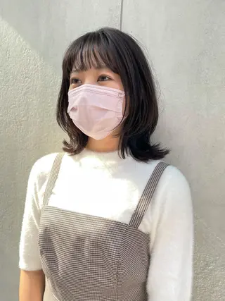 ミディアム NAKAI所属・ミディアムヘア🌼 さきのヘアスタイル