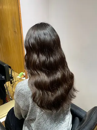 ロング パーマ 縮毛矯正/レイヤー /ひかるのヘアスタイル