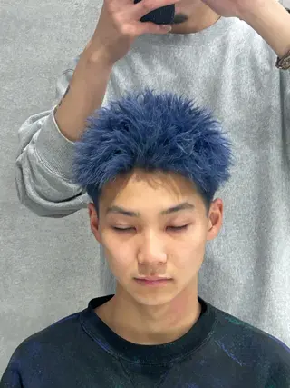 ショート カラー メンズ メンズ特化⚡️パーマ テッタのヘアスタイル