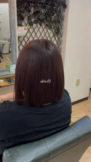 ミディアム カラー MAHIRU🤍 艶髪･ストレート🫧のヘアスタイル