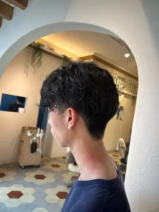 パーマ メンズ 柳川沙羅 🌿透明感カラーのヘアスタイル