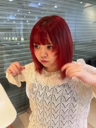 ミディアム リリカ🐈‍⬛ブリー チカラー/上永谷のヘアスタイル