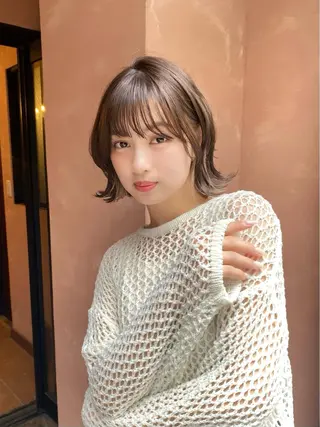 ショート カラー パーマ ヘアアレンジ メンズ キッズ ネイル マツエク・マツパ アイブロウ ハイライト、レイヤー カット/西梅田/中西のヘアスタイル