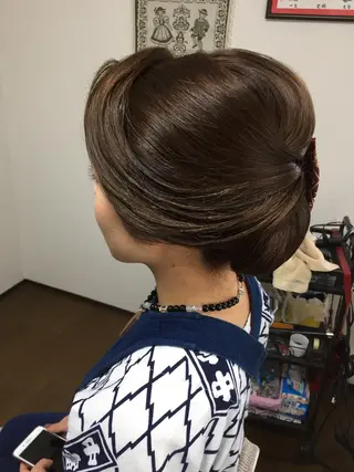 セミロング ヘアアレンジ 糸賀 史織のマツエク・マツパデザイン