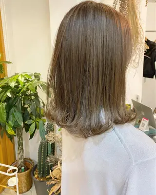 ミディアム カラー パーマ OVER→三軒茶屋 /縮毛矯正・髪質改善のヘアスタイル